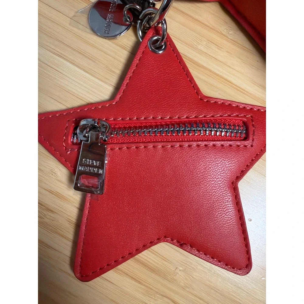 Steve Madden SM Monogram Shoulder Bag Red Trim Star Pouch‎ Y2K